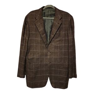 Kiton Napoli Men's 100% Cashmere Plaid Blazer / Sport Coat